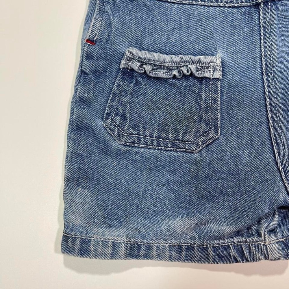Vintage 90s Denim Overalls Shorts - Picture 7 of 8